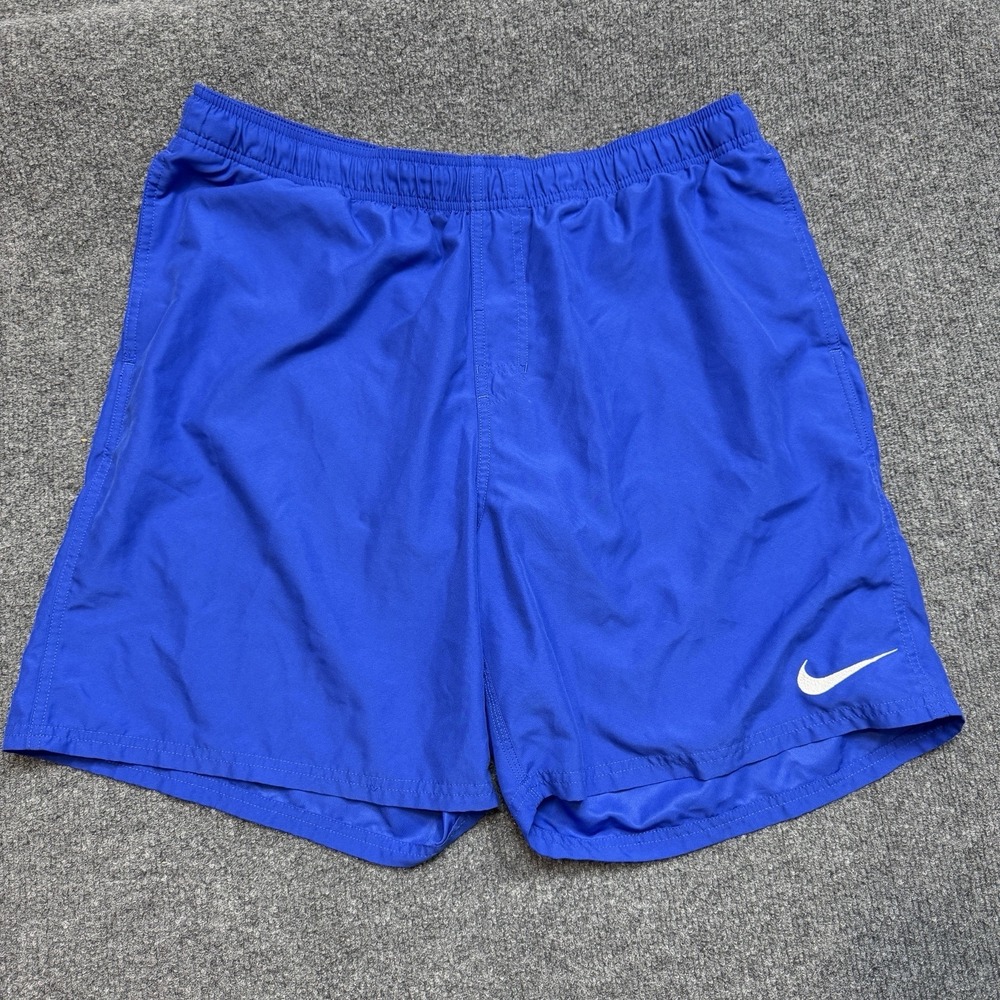 Nike Silver Tag Athletic Shorts XL Blue 7" Inseam Retro Running Y2K Swim